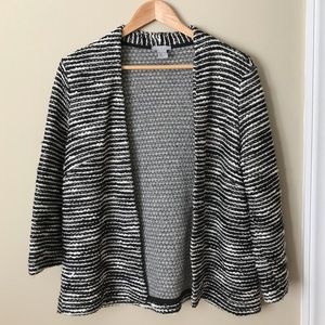 Black + White Sweater Blazer